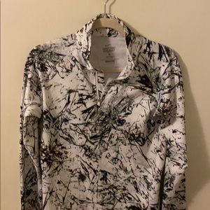 Nike Men L Pro Combat Camo Quarter Zip